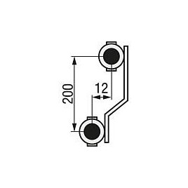 Collecteur de circuit de chauffage itap 918 CB Eclipse, DN25 (1") en acier inoxydable, 2 circuits de chauffage, avec débitmètre