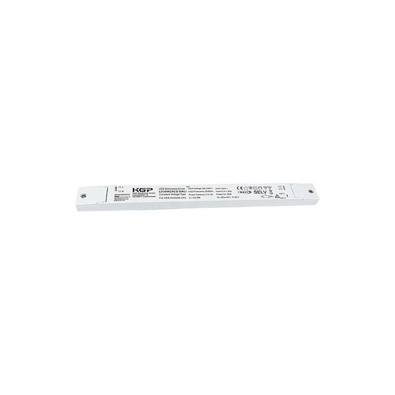 Bloc d’alimentation LED CV 24V 12-30W  inf à 0.19A graduable DALI IP20