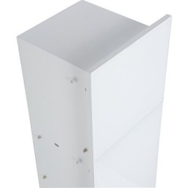 Caisson WC mural Zero 2 inox complet lxh : 185x831 mm butoir à gauche porte vitrée blanche