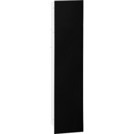 Niche à encastrer pour WC acier brossé Flat 450 1 porte vitrée noire à droite