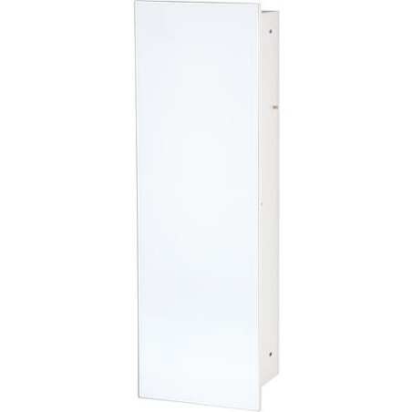 Niche à encastrer pour WC complète blanc laqué Zero 450 1 porte vitrée blanche à gauche