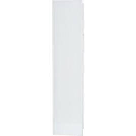 Caisson WC mural Zero 1 porte vitrée blanche lxh : 185x831 mm butoir à gauche intérieur inox brossé