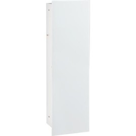 Caisson WC encastré Flat hauteur 450 intérieur revêtu blanc, 1 porte blanche, droite