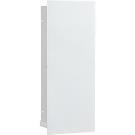 Caisson WC encastré Flat hauteur 450 intérieur revêtu blanc, 1 porte blanche, droite