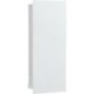 Caisson WC encastré Flat hauteur 450 intérieur revêtu blanc, 1 porte blanche, droite