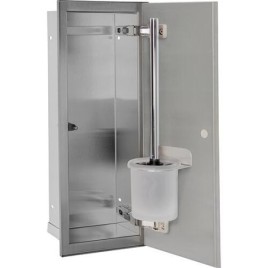 Niche à encastrer pour WC  acier inoxydable à carreler Flat 450 1 porte à droite