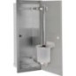 Niche à encastrer pour WC  acier inoxydable à carreler Flat 450 1 porte à droite