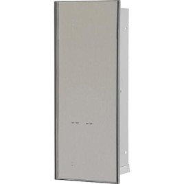 Niche à encastrer pour WC  acier inoxydable à carreler Flat 450 1 porte à droite