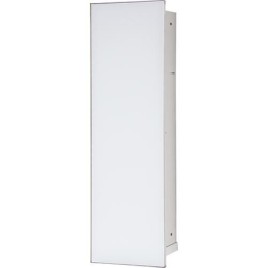 Niche à encastrer pour WC blanc laqué complète Zero 600 1 porte vitrée blanche à gauche