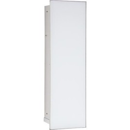 Niche à encastrer pour WC blanc laqué complète Zero 600 1 porte vitrée blanche à gauche