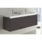 Meuble sous-vasque + vasque en fonte minérale EPIC anthracite brillant 2 tiroirs 1210x580x510mm