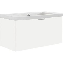 Meuble sous-vasque + vasque en céramique EPIL blanc mat 1 tiroir 860x550x510mm