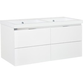 Meuble sous-vasque + vasque en fonte minérale EPIC blanc mat 4 tiroirs 1210x580x510mm