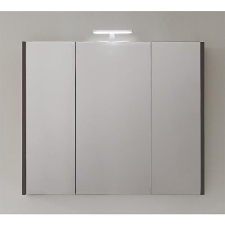 Armoire à glace avec éclairage anthracite brillant 3 portes 950x750x188mm