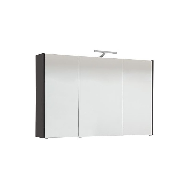 Armoire à glace avec éclairage anthracite brillant 3 portes 1050x750x188mm