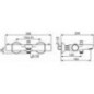 Mitigeur thermostatique de baignoire apparent Hansa Hansaunita, saillie 180 mm, chromé