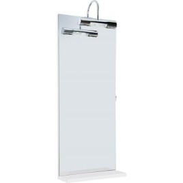 Miroir ELYP avec éclairage + Tablettes blanc mat 350x900mm