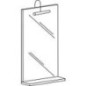 Miroir ELYP avec éclairage + Tablettes blanc mat 350x900mm