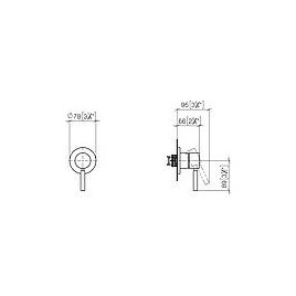 Mitigeur de douche encastré Dornbracht META rosace Ø 78 mm chrome