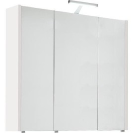 Armoire à glace avec éclairage blanc mat 3 portes 850x750x188mm