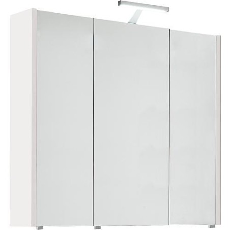 Armoire à glace avec éclairage blanc mat 3 portes 850x750x188mm