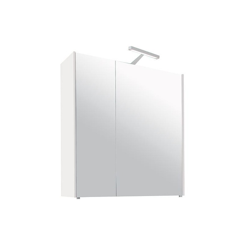 Armoire à glace avec éclairage blanc mat 2 portes 700x750x188mm