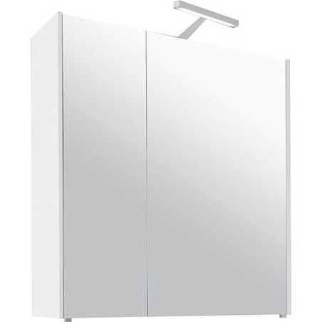 Armoire à glace avec éclairage blanc mat 2 portes 700x750x188mm