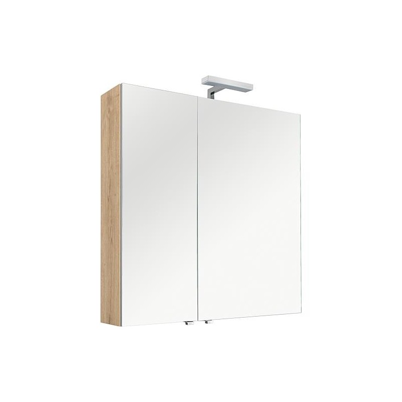 Armoire à glace EGAN avec éclairage Chêne noueux, 2 portes 800x770x160mm