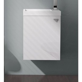 WTU+WT en fonte minérale ELYP 1 porte blanc mat butée gauche 400x609x220mm