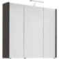 Armoire à glace avec éclairage anthracite brillant 3 portes 850x750x188mm