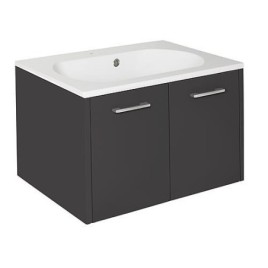 WTU+WT en fonte minérale ENI anthracite brillant 2 portes 600x459x500mm