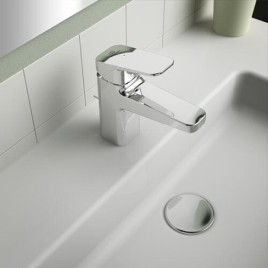 Mitigeur de lavabo Ideal Standard Ceraplan 75 basse pression avec garniture d’écoulement à tirette chrome