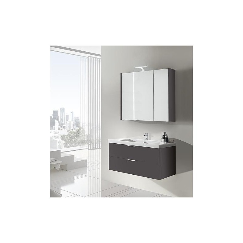 Ensemble de meubles de salle de bains EPIL série MBF anthracite mat 2 tiroirs largeur 1060mm