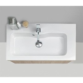 Ensemble de meubles de salle de bains EOLA blanc brillant largeur 700mm