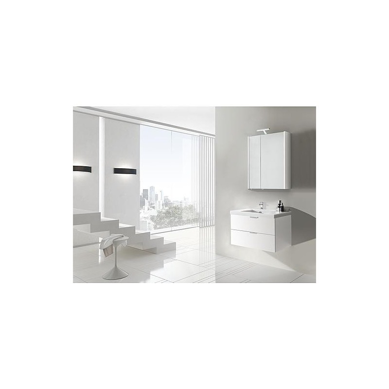 Ensemble de meubles de salle de bains EPIL série MBF blanc mat 2 tiroirs largeur 710mm