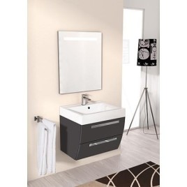 Ensemble de meubles de salle de bains ENNA série MAB anthracite brillant largeur 600mm