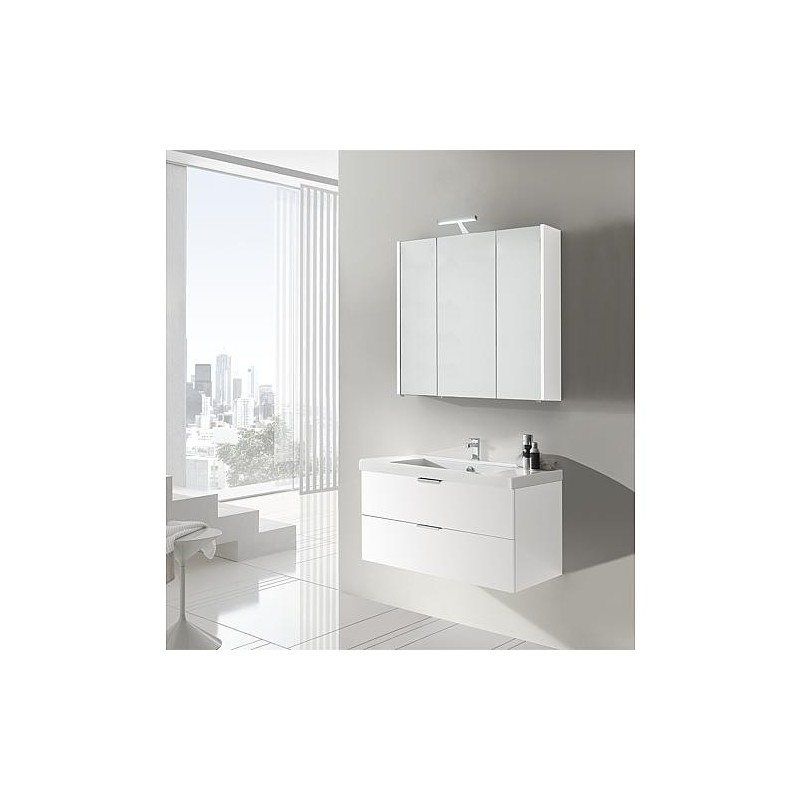 Ensemble de meubles de salle de bains EPIL série MBF blanc mat 2 tiroirs largeur 860mm