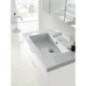 Ensemble de meubles de salle de bains EPIL série MBF blanc mat 2 tiroirs largeur 860mm