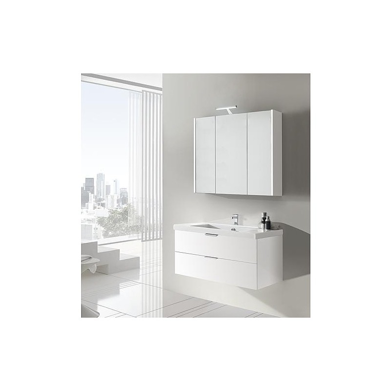 Ensemble de meubles de salle de bains EPIL série MBF blanc mat 2 tiroirs largeur 1060mm