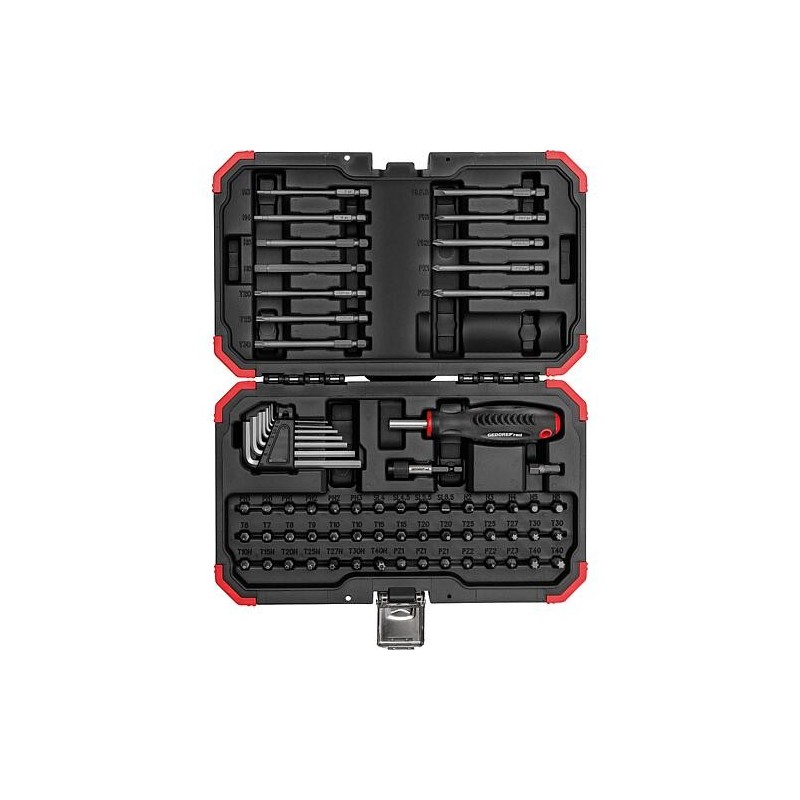 Jeu d’embouts GEDORE red 67 pièces 1/4" R33003067, avec coffret de transport