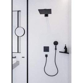 Mitigeur thermostatique encastré Hansgrohe ShowerSelect set de finition 2 consommateurs noir mat