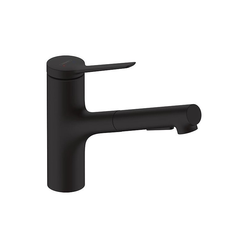 Mitigeur d’évier Hansgrohe 150 Zesis M33 douchette extractible 2jet noir mat