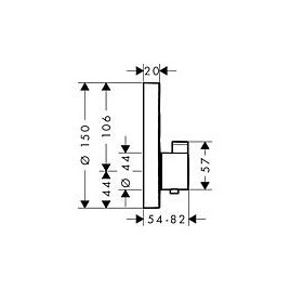 Mitigeur thermostatique encastré Hansgrohe ShowerSelect S Set de finition 2 consommateurs noir mat