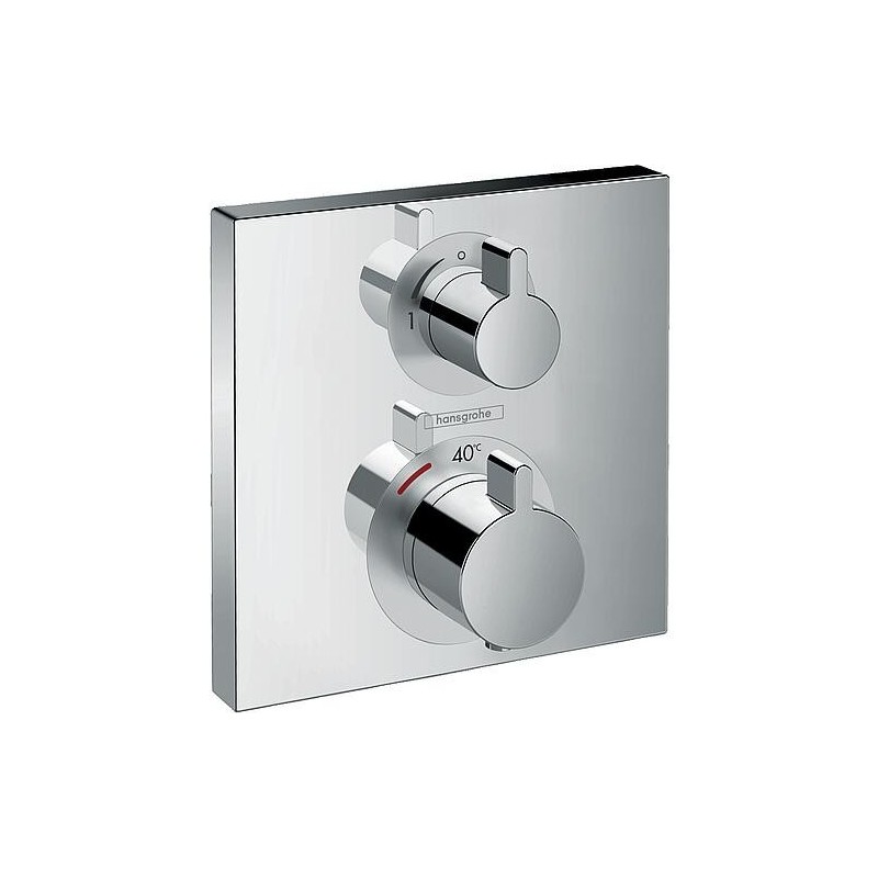 Ecostat Square encastré Hansgrohe 2 consommateurs chrome