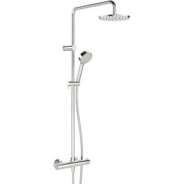 Colonne de douche Hansa Hansaunita ECO Douchette, pomme de douche ronde Ø 202 mm et mitigeur thermostatique chromé