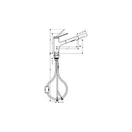 Mitigeur d’évier Hansgrohe 150 Zesis M33 douchette extractible 2jet chrome