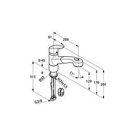 Mitigeur d’évier Kludi Objekta Bec orientable 110°, chromé