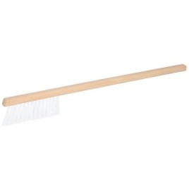 Brosse de nettoyage, bois, 52 cm, garnie de PBT, coupe longue, blanche, dure, étroite, 2 rangées