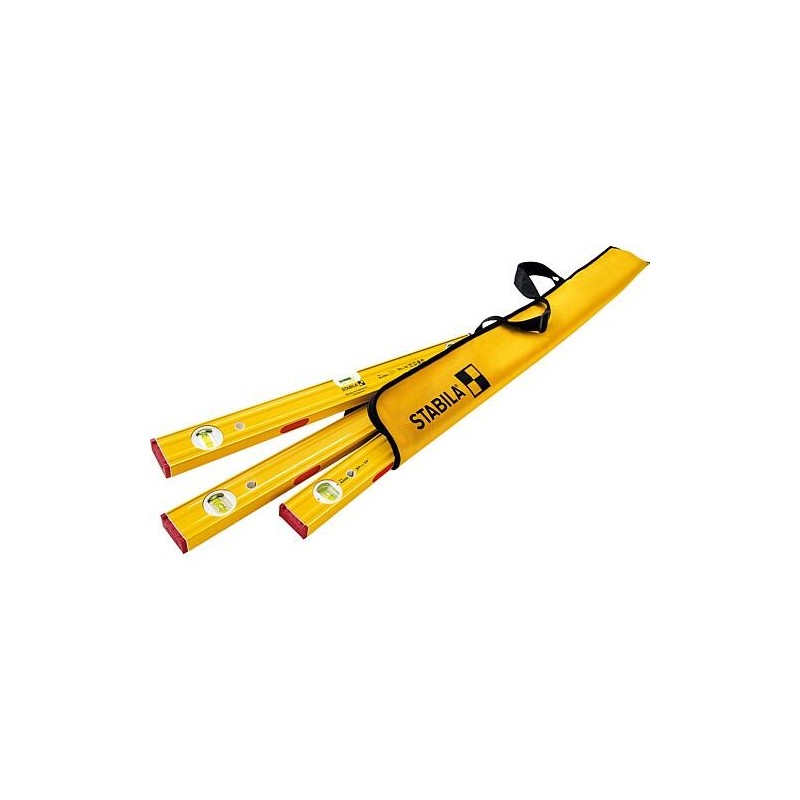 Niveau à bulles Stabila PRO SET 80 ASM, 1200 mm / 600 mm / 300 mm /sac