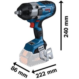 Visseuse à choc sans fil BOSCH GDS 18V-1000 C, 18 V, interface utilisateur, sans batterie ni chargeur, avec L-Boxx